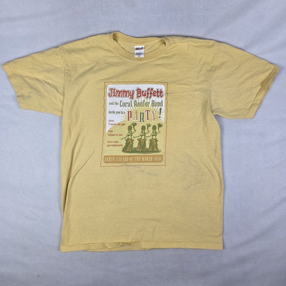 Vtg Y2k Jimmy Buffet T Shirt Mens Large Party At The End Of The World 2006 Band